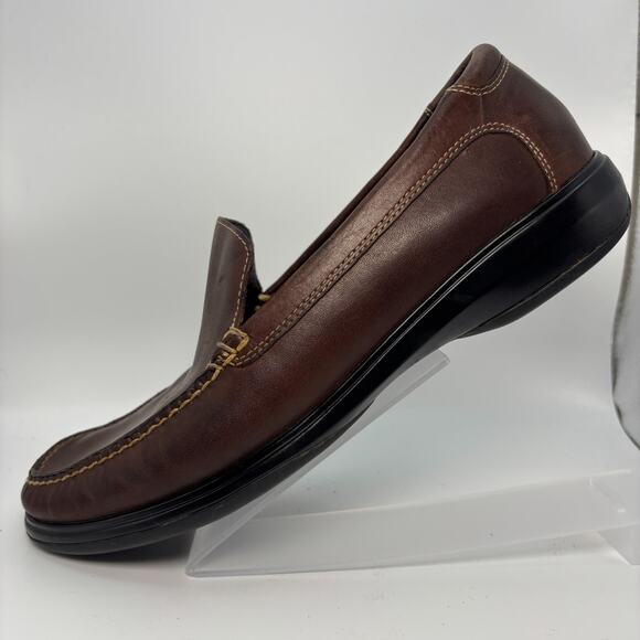 Cole Haan Men's Loafers Size 9M Brown Leather Slip On Moc Toe Dress Shoes C11404 - Picture 1 of 10